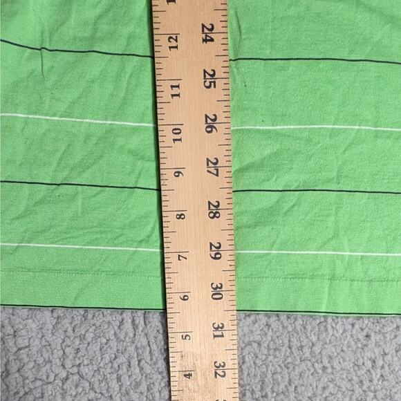 Polo Golf Ralph Lauren Polo Shirt Mens Large Green Blacl Stripe Performance Polo - Picture 6 of 7